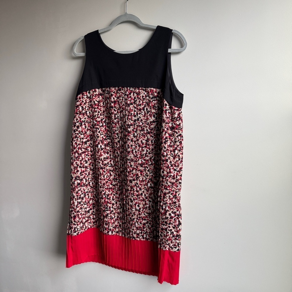 LOFT Pleated Shift Dress, Sleeveless Size 12